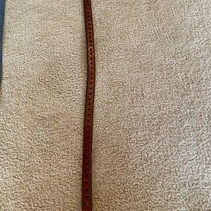 Brown braided leather belt